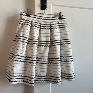Black and White Pleated Skirt